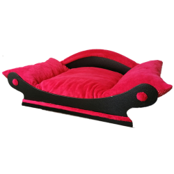 fauteuil avec Couchage rouge  pour chien- chat ou pour chatte avec chatons