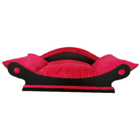 fauteuil avec Couchage rouge  pour chien- chat ou pour chatte avec chatons