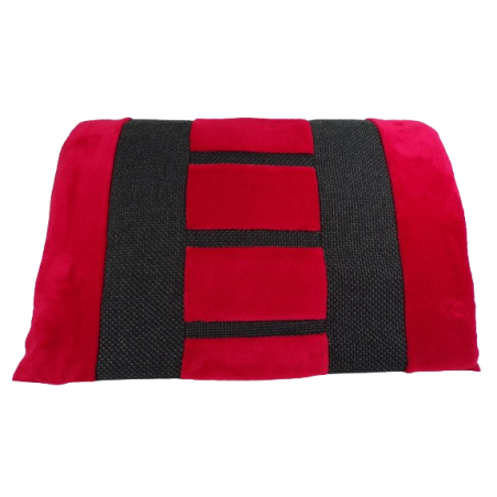 housse de rechange pour coussin chien déhoussable rouge et noir