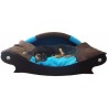 tres beau fauteuil pour chien avec coussin marron et turquoise lavable en machine