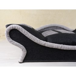 Détail du canape pour chien et chat de luxe en tissu d'ameublement résistant aux griffures