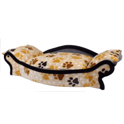 magnifique  fauteuil-canape pour chien avec un coussin déhoussable en tissu pilou très  doux