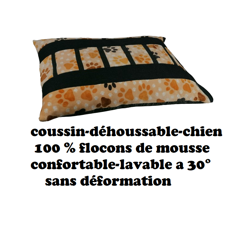 coussin pour grand chien déhoussable et lavable facilement