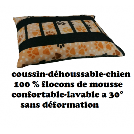 coussin pour grand chien déhoussable et lavable facilement