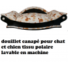 fauteuil pour chien et chat arrondi en flocons de mousse